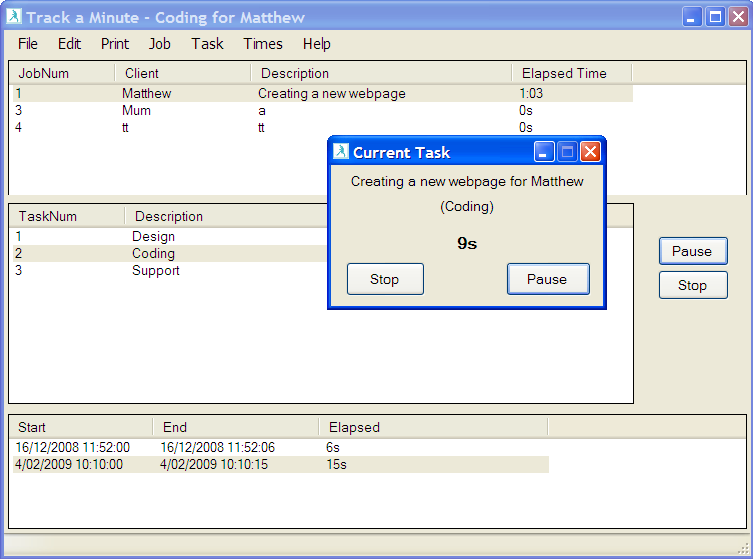 Screenshot for TrackAMinute2 2.0.2.8