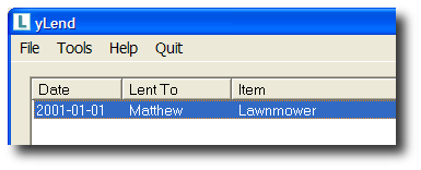 Free 'loaned items' tracking software